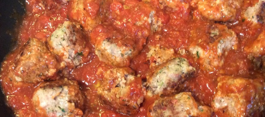 Meatballs with Courgettini  or Spaghetti