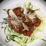 Meatballs with Courgettini or Spaghetti