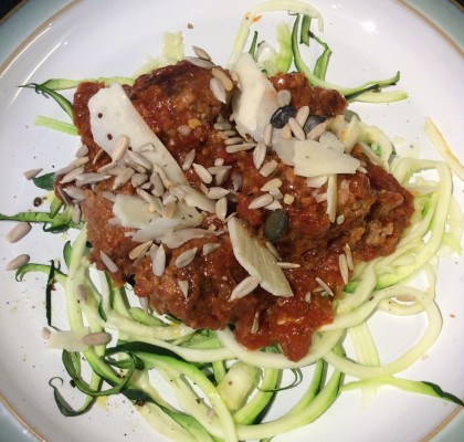 Meatballs with Courgettini