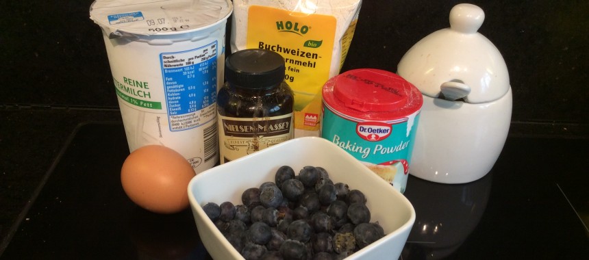 Gluten free blueberry pancakes