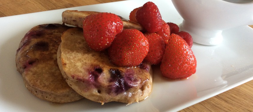 Gluten free blueberry pancakes