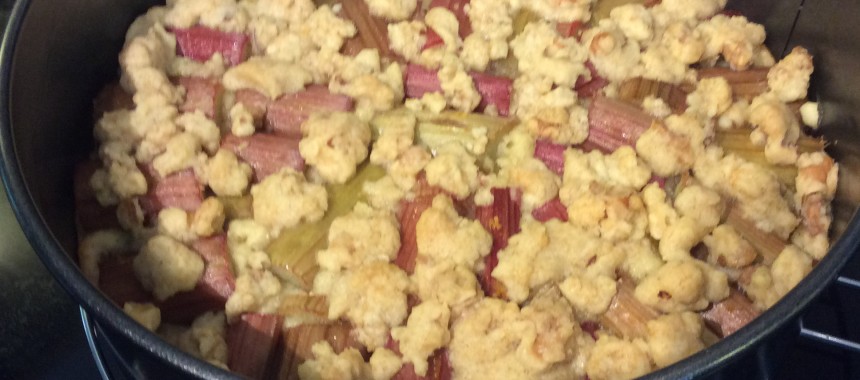 Rhubarb Crumble Cake