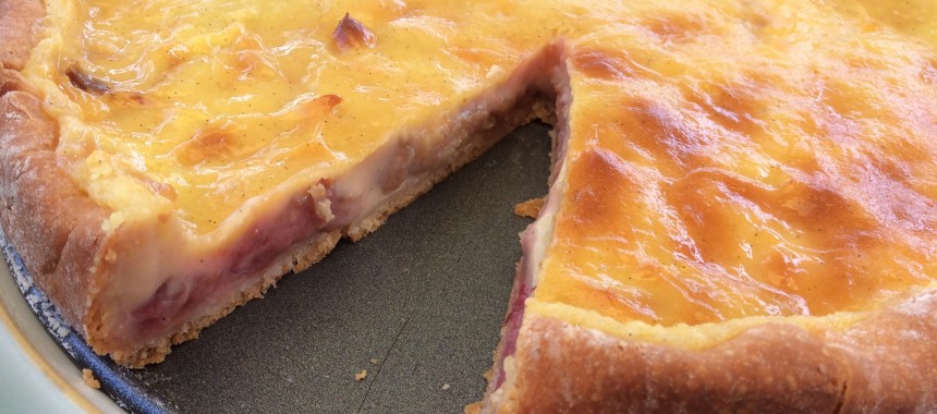 Rhubarb and Custard Cake