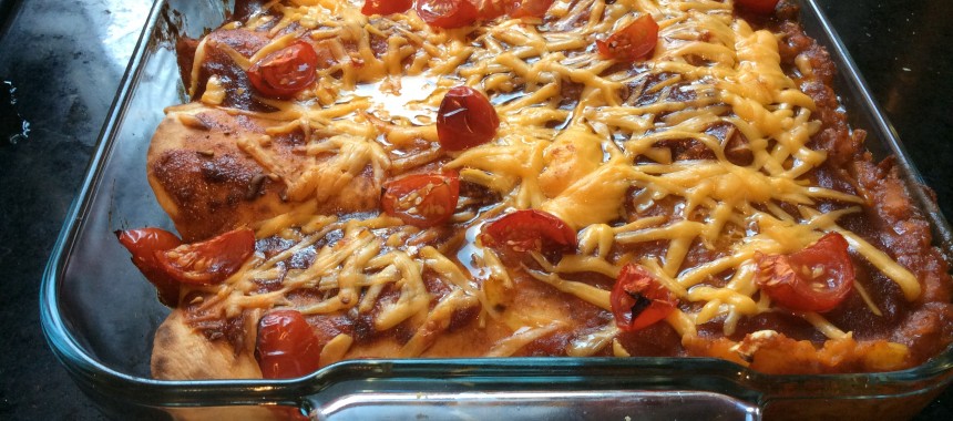 Sweet Potato and BBQ Enchiladas