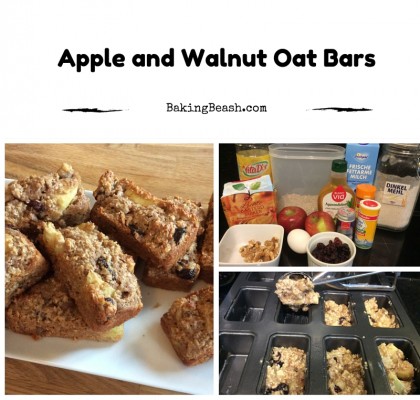 Apple and Walnut Oat bars