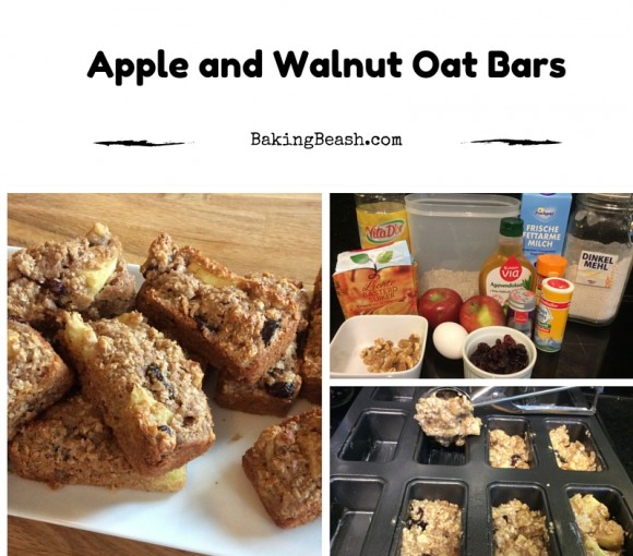 Apple and Walnut Oat bars