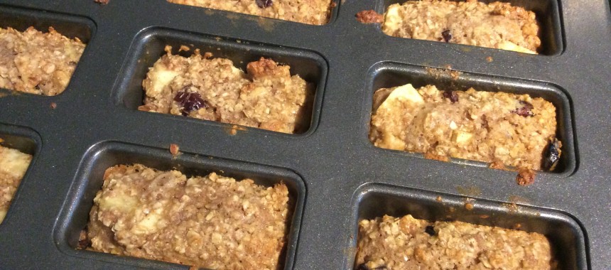 Apple and Walnut Oat Bars