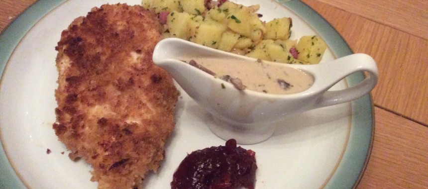 Schnitzel with Mushroom Sauce