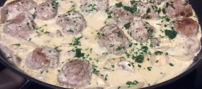 Swedish Meatballs with Mushroom Sauce