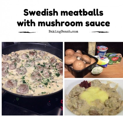 Swedish Meatballs with Mushroom Sauce