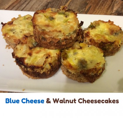 blue cheese and walnut cheesecakes 3