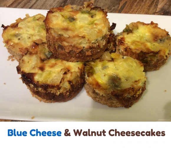 blue cheese and walnut cheesecakes 3