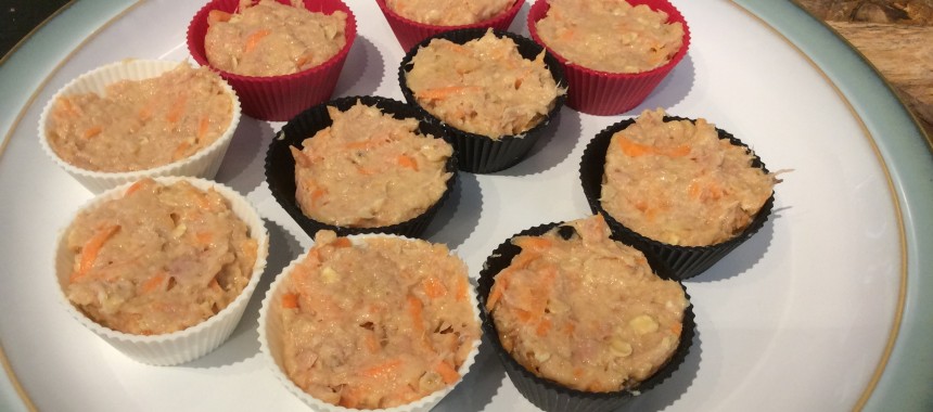 Tuna and Carrot Pup Cakes