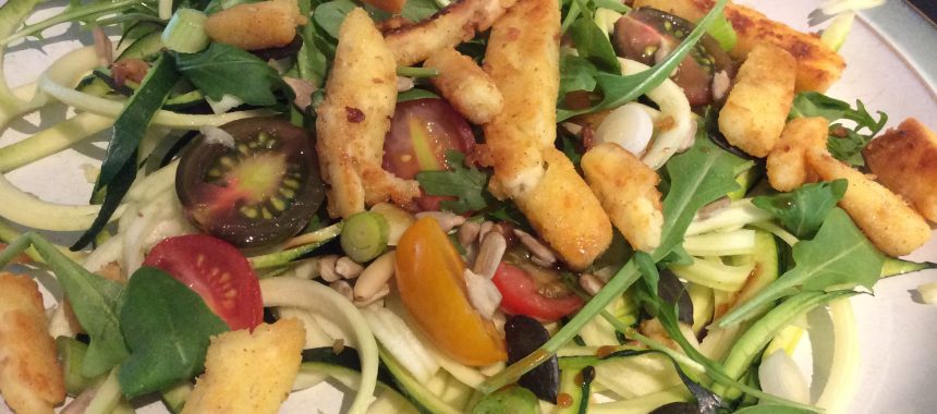 Halloumi and Courgette Salad