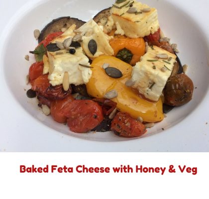 baked feta cheese and honey 2