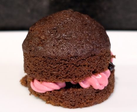 Chocolate Liquorice and Blackcurrant Cakes