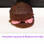 Chocolate Liquorice and Blackcurrant Cakes