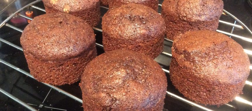 Chocolate Liquorice and Blackcurrant Cakes